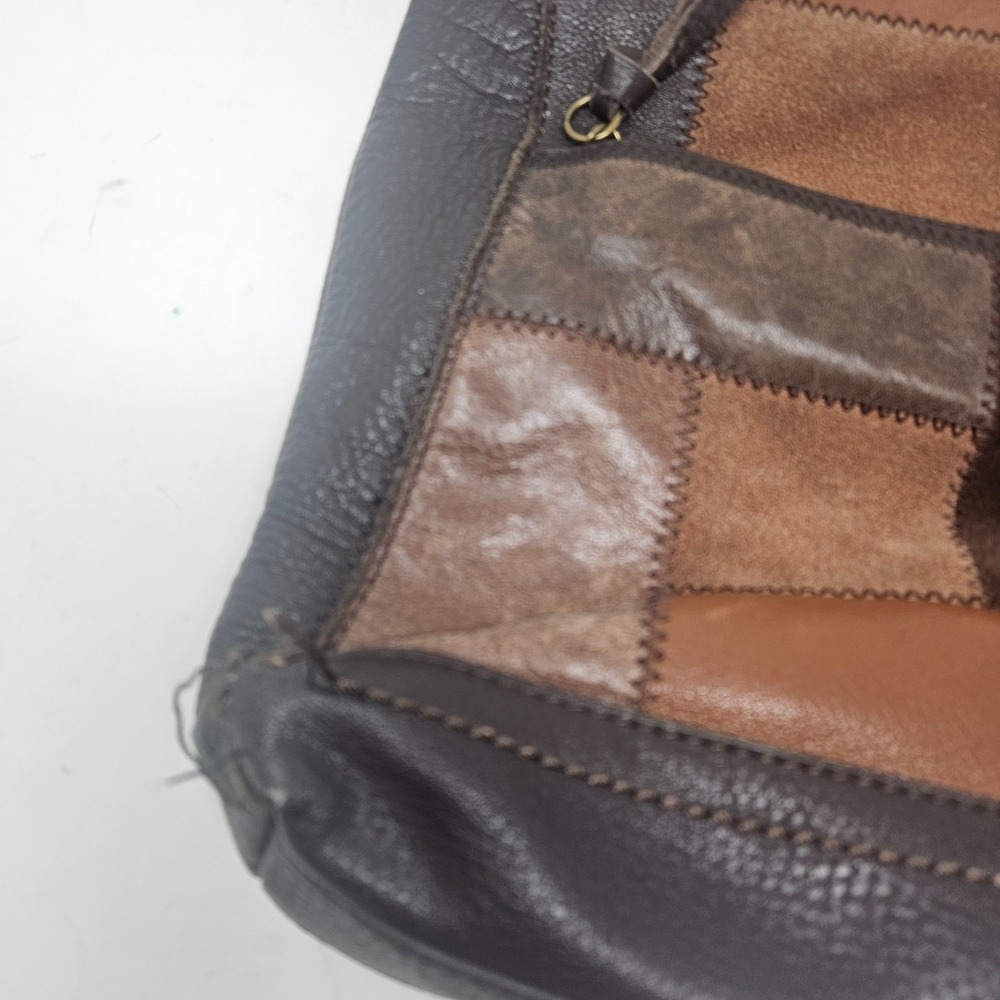 The Sak Lucia Women's Leather Purse Brown Patchwork Crossbody Shoulder Bag - Picture 6 of 9